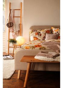 Bettwäsche mit Herbst Design in beige, 135x200 cm, 100% Baumwolle, bonprix