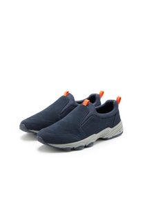 John Devin, Herren, Sneaker &raquo;Lederschuh&laquo; Slipper, Halbschuhe, Freizeitschuhe aus Leder, marine, 43, Bequemer Sneaker zum Reinschl&uuml;pfen mit leicht 