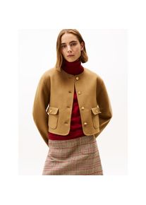 Tommy Hilfiger, Unisex, Kurzjacke &raquo;DF WOOL BLEND REG LADY JACKET&laquo; mit Wolle, desert khaki, 42, Kurze Jacke von Tommy Hilfiger Womanswear