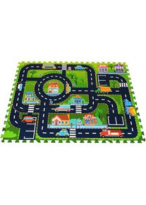Puzzle »Strasse«, Puzzlematte, Bodenpuzzle , grün , KNORRTOYS