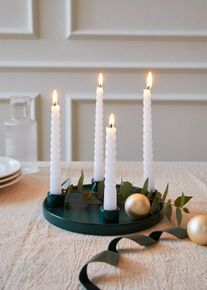 Stabkerzen in gedrehter Form (6er Pack) in weiss, 20 cm, bonprix