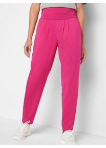 Witt Damen Yogahose mit umschlagbarem, breitem Bund, pink, Gr&ouml;&szlig;e 36/38, 92% Polyester, 8% Elasthan