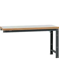 Manuflex Anbauwerkbank Profi Standard, Tischplatte Kunststoff, 1750 x 700 mm, anthrazit
