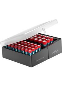 Batterien Ansmann, Vorratsbox mit 32 x Micro AAA und 20 x Mignon AA Batterien, Aufh&auml;nge&ouml;sen, inkl. Befestigungsmaterial