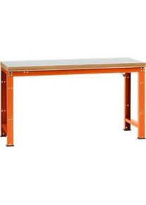 Manuflex Werkbank Profi Standard, Tischplatte Kunststoff B 1750 x T 700, rotorange