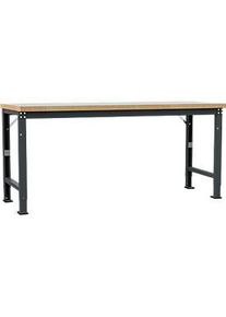 Manuflex Werkbank Profi Spezial, Tischplatte Kunststoff, 2000 x 700 mm, anthrazit