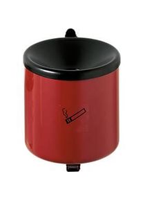 Sicherheitsaschenbecher, H 145 x ø 150 mm, rot