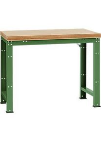 Manuflex Werkbank Profi Standard, Tischplatte Multiplex B 1250 x T 700, resedagr&uuml;n