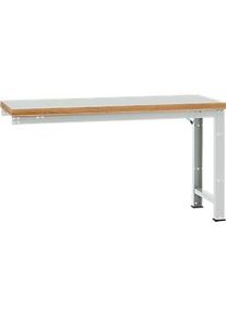 Manuflex Anbauwerkbank Profi Standard, Tischplatte Kunststoff, 1750 x 700 mm, lichtgrau
