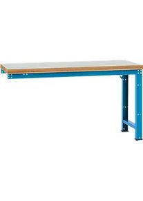 Manuflex Anbauwerkbank Profi Standard, Tischplatte Kunststoff, 1750 x 700 mm, lichtblau