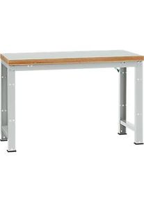 Manuflex Werkbank Profi Standard, Tischplatte Kunststoff B 1500 x T 700, lichtgrau