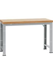 Manuflex Werkbank Profi Standard, Tischplatte Multiplex B 1500 x T 700, alusilber