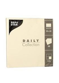 Servietten Papstar "Daily Collection", mit ¼-Falz, 320 x 320 mm, 20 Stück, champagner