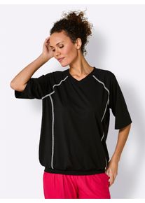 Witt Damen Funktionsshirt mit Raglan-&Auml;rmeln, schwarz, Gr&ouml;&szlig;e 40/42, 95% Polyester, 5% Elasthan