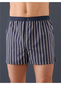WITT Herren Boxershorts, marine + marine-gestreift, Größe 5, 100% Baumwolle