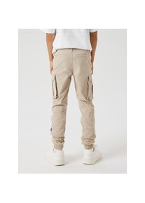 name it, Herren, Cargohose &raquo;NKMRYAN &ndash; Hose mit Cargo- und Seitentaschen&laquo; unifarben, casual, regular fit, Twill, oxford tan, 170, N-Gr, Cargohose von 