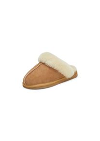 Peter Hahn Shepherd - Lammfell-Pantolette Jessica, braun, Gr. 36, Lammfell, Leder