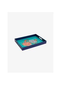 Lisa Corti Tablett Queen Flower hellblau/klein gemustert