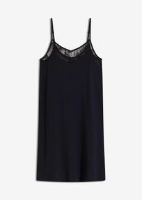 Kurzes Nachthemd aus softem Modal-Mix in schwarz, Grösse 48/50 (XL), bonprix