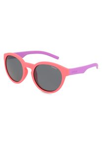 Polaroid PLD 8019/S | Occhiali da sole unisex| Rotonda | Montatura: Acetato pink | Colore del vetro: grigio