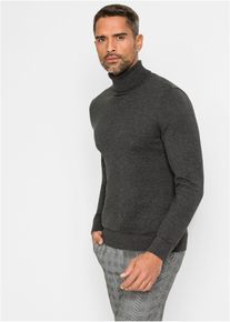 Rollkragenpullover mit Kaschmir in grau, Grösse 52/54 (L), 95% Baumwolle, bonprix