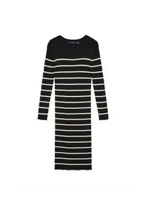 V&eacute;ro Moda VERO MODA, Femmes Robes en maille 'VMGIZELLE', noir / blanc