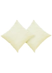 Dekokissen »Lagan«, 2-er Set, einfarbig, Kissenhüllen ohne Füllung, 40 x 40 cm , beige , Bruno Banani