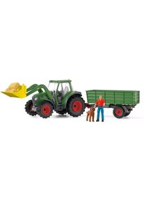 Spielwelt »Farm World Traktor mit Anhänger« , bunt , Schleich