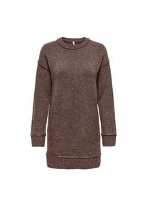Only, Unisex, Only Midikleid &raquo;ONLHAZEL LS O-NECK DRESS BF KNT&laquo; Sommerkleid, chocolate martini detail:melange, S, N-Gr, Kleid in Midil&auml;nge von Only