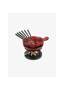 Kuhn Rikon Käsefondue Set Winterwonderland rot