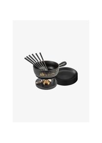 Kuhn Rikon Käsefondue Set Alpenpanorama schwarz
