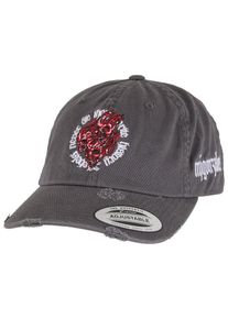 MJ Gonzales, Hommes Casquette 'Rebels Never Die', gris foncé / rouge / blanc