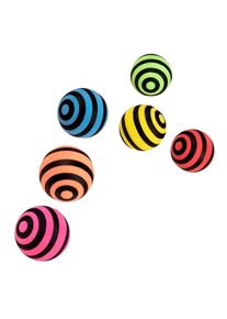 Satz 6 Gummibälle Gestreift 6 Farben (3 cm)