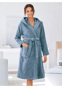 Peter Hahn - Damen-Bademantel, blau, Gr. 50, Baumwolle