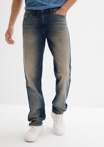Regular Fit Stretch-Jeans Straight in blau, Grösse 40, 99% Baumwolle, bonprix