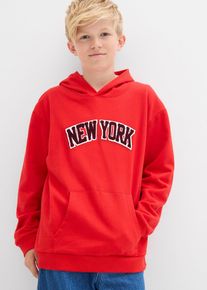 Hoodie aus reiner Baumwolle in rot, Grösse 164/170, 100% Baumwolle, bonprix