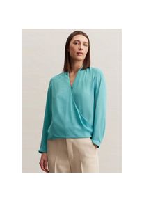 Seidensticker , Wickelbluse »Schwarze Rose«, 1/1 V-Neck Uni , blau , Passform: Regular