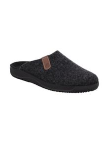 Rohde , Pantoffel »SOLTAU-H«, Hausschuh, Schlappen, Clog mit seitlichem Label , grau , Hausschuh zum Schlupfen