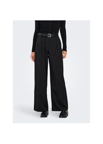 Only, Unisex, Only Anzughose &raquo;ONLREINA HW PLEAT STR PINS PANT TLR NOOS&laquo;, schwarz stripes:cloud dancer pinstripes, 38, L&auml;nge 32, Hose von Only mit 
