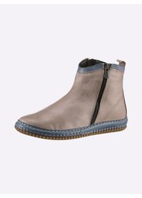 Gemini Witt Damen Stiefelette, hellgrau, Größe 38, 100% Glattleder