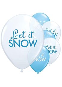 6 Let it Snow Latexballons 28cm