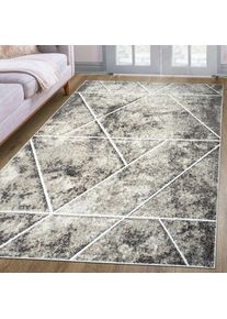 my home, my home Teppich &raquo;Kimly, geometrisches Design in 3D-Optik&laquo; rechteckig 9 mm H&ouml;he mit besonders weichem Flor, Kurzflor, modernes Design, sand, 