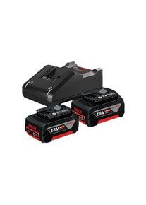 Bosch Battery & Charger, 2 pcs, 18V, 4Ah, UK Type G (BS1363) Plug - 1600A019S2