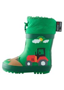 next Gummistiefel Jungen Gr&ouml;&szlig;e 20.5 dunkelbeige / gr&uuml;n / rot / schwarz