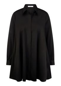 Emilia Lay - Long-Bluse, schwarz, Gr. 56, Baumwolle