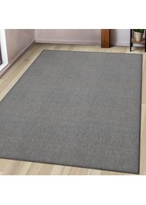 Teppich »Anna, auch als Läufer erhältlich« rechteckig 3 mm Höhe In- und Outdoor geeignet, Sisal-Optik, Wetterfest & UV-beständig , grau , my home ,...