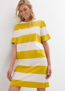 Shirtkleid aus reiner Bio-Baumwolle in gelb, Gr&ouml;sse 48/50 (XL), 100% Baumwolle, bonprix