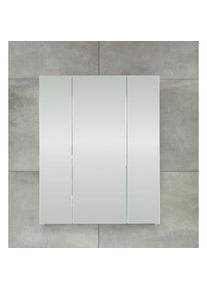 Spiegelschrank »Mora«, Spiegelschrank mit 3 Türen & 6 Böden - (B/T/H) 60/18/74 cm , weiss , Welltime