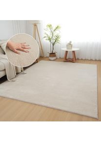 my home Teppich »Cali light, weich, modern, waschbar« rechteckig 13 mm Höhe Uni-Farben, kuschelig, & weich, Wohnzimmer, Schlafzimmer, Esszimmer , beige ,...