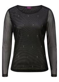 Talbot Runhof X PETER HAHN - Rundhals-Shirt, schwarz, Gr. 38, Kunstfaser